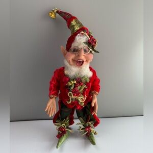 Mark Roberts Red and Gold Elf Figurine